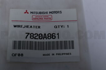 7820A861 WIRE,HEATER CONTROL EQUIP