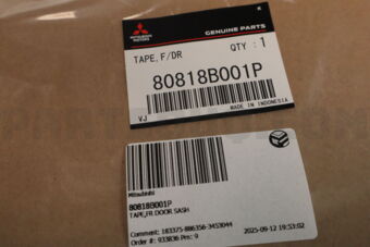 80818B001P Mitsubishi TAPE,FR DOOR SASH