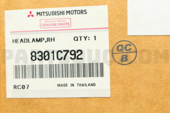 8301C792 HEADLAMP ASSY,RH