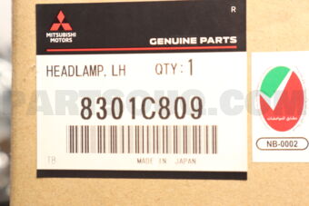 8301C809 HEADLAMP ASSY,LH