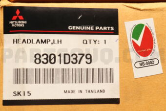 8301D379 HEADLAMP ASSY,LH