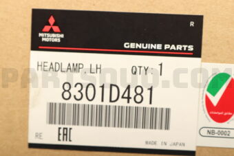 8301D481 HEADLAMP ASSY,LH
