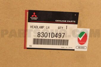 8301D497 HEADLAMP ASSY,LH