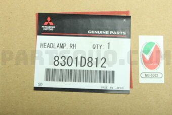 8301D812 HEADLAMP ASSY,RH