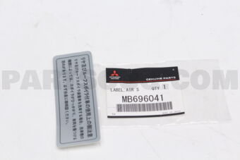 MB696041 LABEL,AIR SPOILER CAUTION