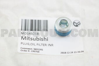 MD145018 PLUG,OIL FILTER INR