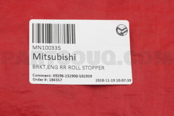 MN100335 BRKT,ENG RR ROLL STOPPER