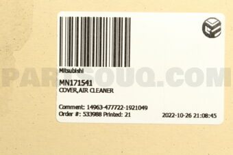 MN171541 COVER,AIR CLEANER