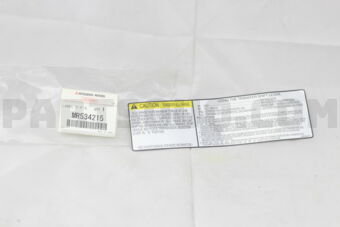 MR534215 LABEL,T/F CAUTION