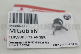 MS660232 CLIP,SUPERCHARGER