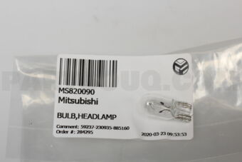 MS820090 BULB,HEADLAMP