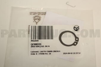 QC000155 SNAP RING,FUEL INJ N