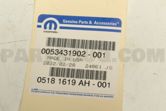 05181619AH (F)FLEX. HOSE ENGINE COOLANT TO
