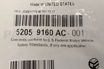 52059160AC CUP SPARE TIRE