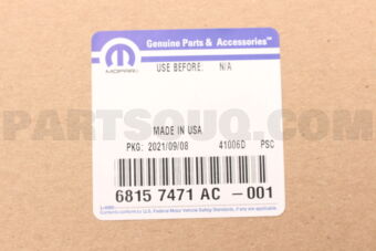 68157471AC FASCIA REAR LOWER