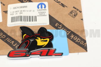 68241000AA NAMEPLATE FRONT FENDER