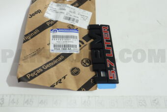 68247898AA NAMEPLATE FRONT FENDER