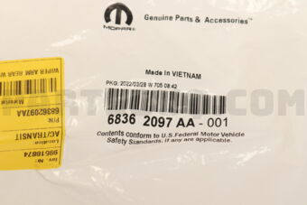 68362097AA WIPER ARM REAR WIPER