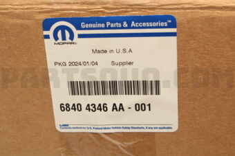 68404346AA PLATE CLOSE OUT