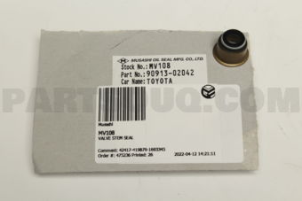 MV108 VALVE STEM SEAL