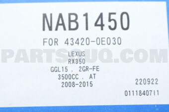 NAB1450 AXLE SHAFT ASSY