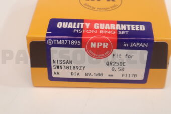 SWN30189ZY0050 RING PISTON SET 050 QR25DE THINY