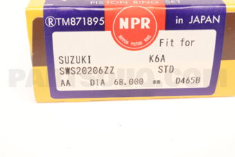 SWS20206ZZSTD RING PISTON  STD K10A