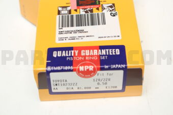 SWT10232ZZ0050 RING PISTON  050 1ZR/2ZRFE