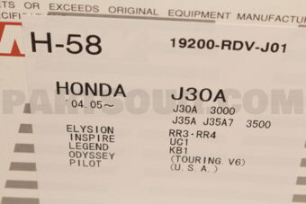 H58 WATER PUMP J35A