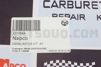 11T296A CARBURETOR KIT  4Y