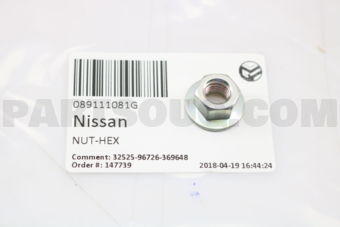 089111081G NUT-HEX