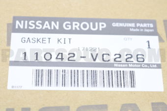 11042VC226 GASKET KIT-VALVE REGRIND