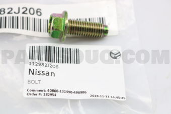 112982J206 BOLT