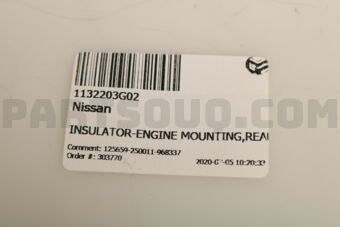 1132203G02 INSULATOR-ENGINE MOUNTING,REAR RH