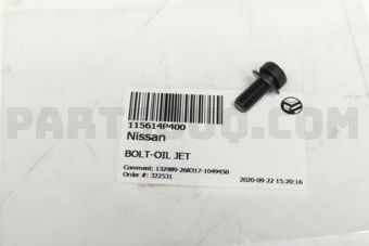 115614P400 BOLT-OIL JET