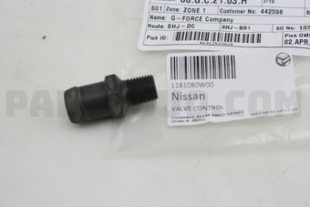 1181080W00 POSITIVE CRANKCASE VENTILATION VAL