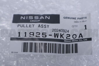 11925WK20A Nissan PULLEY ASSY-IDLER,COMPRESSOR