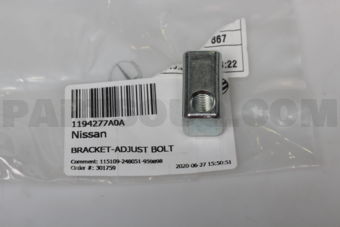 1194277A0A BRACKET-ADJUST BOLT
