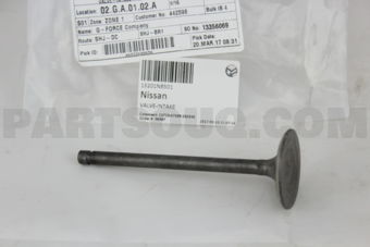 13201N8501 VALVE-INTAKE