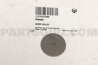 132293C900 SHIM-VALVE
