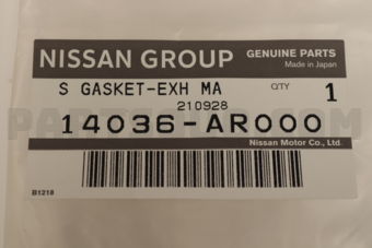 14036AR000 Nissan S GASKET-EXH MA
