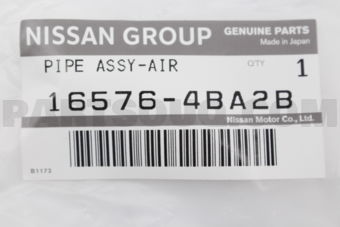 165764BA2B PIPE ASSY AIR