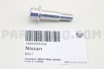 16633MA70A BOLT