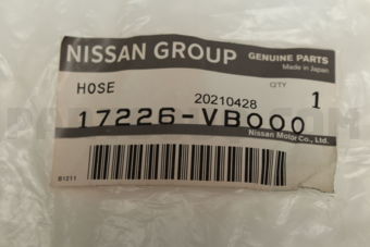 17226VB000 HOSE-VENTILATION