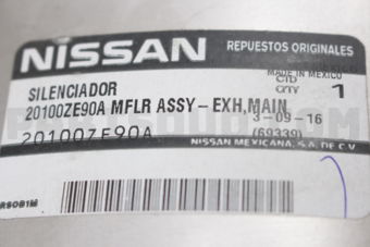 20100ZE90A MUFFLER ASSY-EXHAUST MAIN