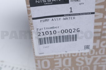 2101000Q2G PUMP ASSY WATER
