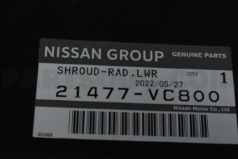 21477VC800 SHROUD-RADIATOR,LOWER