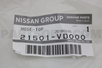 21501VD000 HOSE-TOP