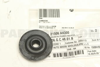 21506AX300 MOUNTING RUBBER-RADIATOR,UPPER