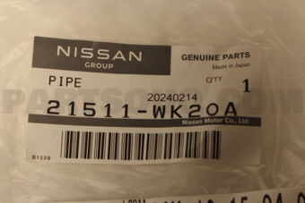 21511WK20A PIPE-SUB RADIATOR